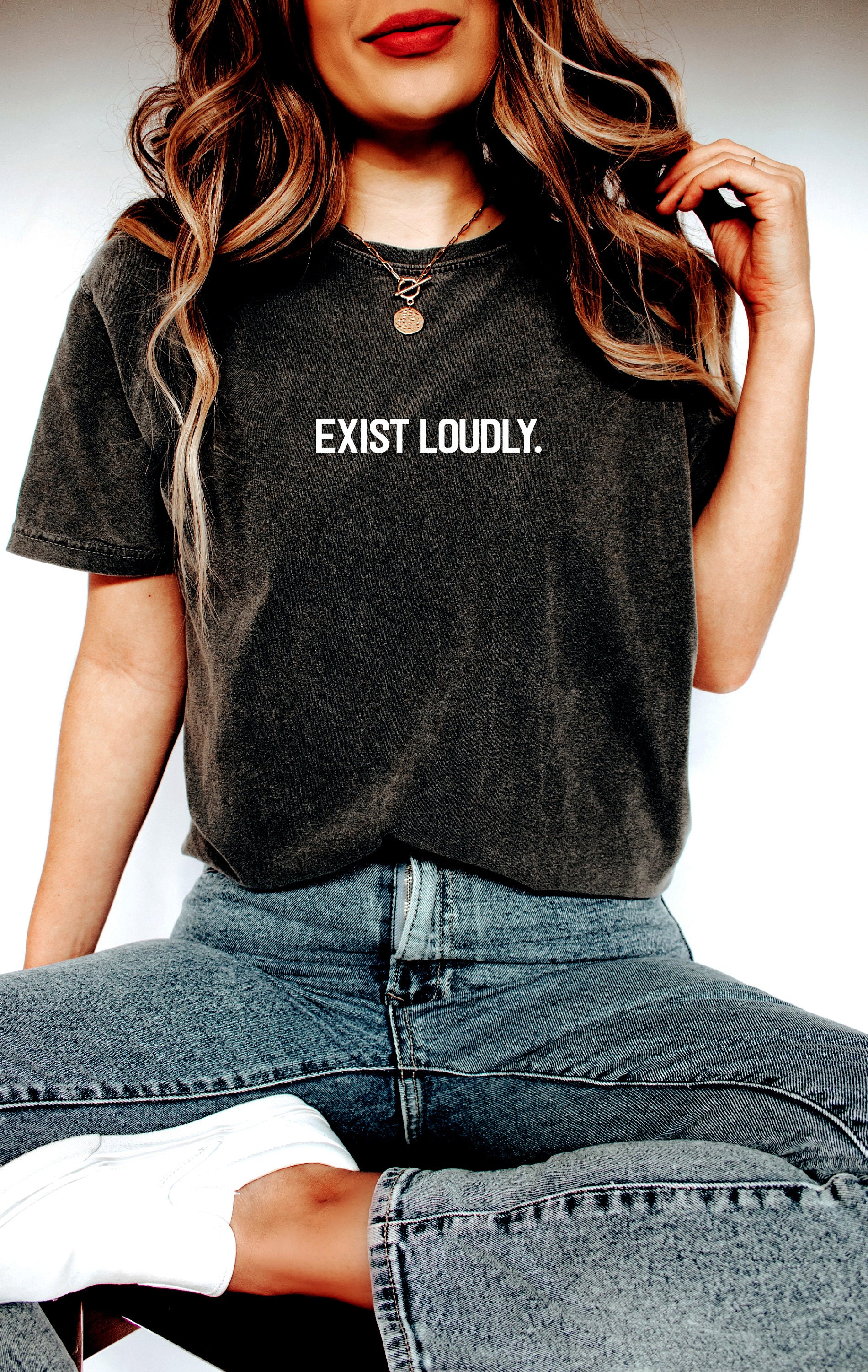 Exist Loudly Feminist Shirt Exist Loudly Sweatshirt Women - Etsy