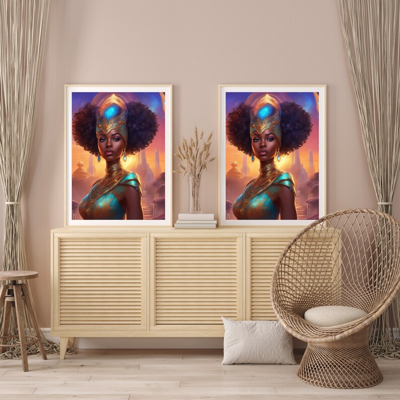 Black Queen Digital Art African Queen Black Art Digital Download AI Art ...