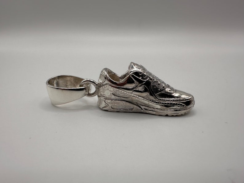 Sterling Silver Mens Pendant Nike Shoe 925 Gents Heavy Solid All Size ...