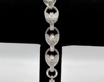 Heavy 925 Sterling Silver 13mm Gents Tulip Bracelet. All Lengths