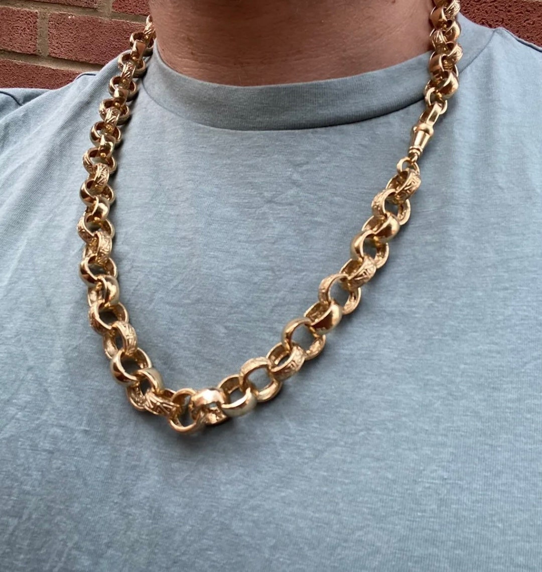 Large gold belcher best sale chain