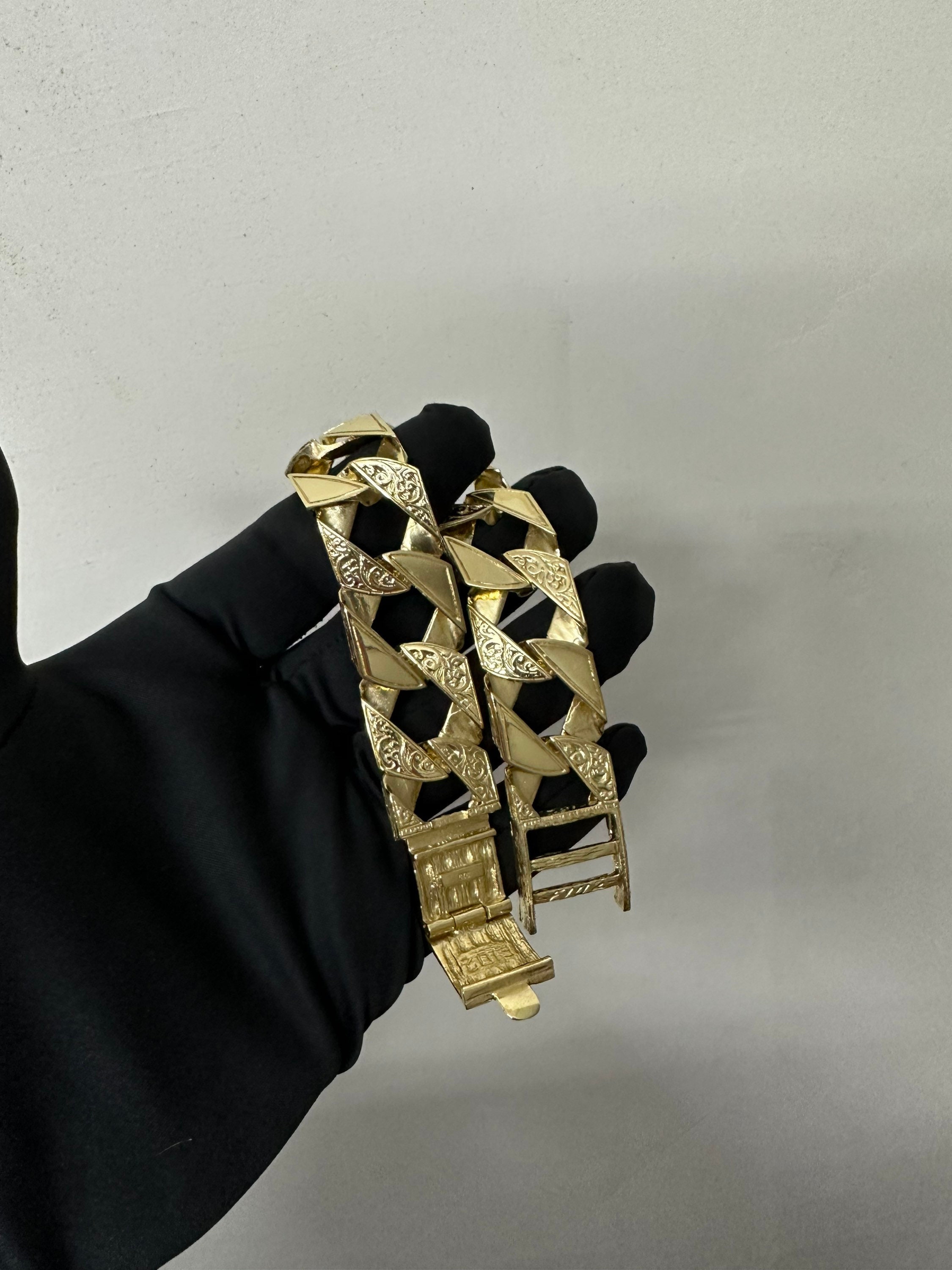 Mens gold chaps bracelet sale