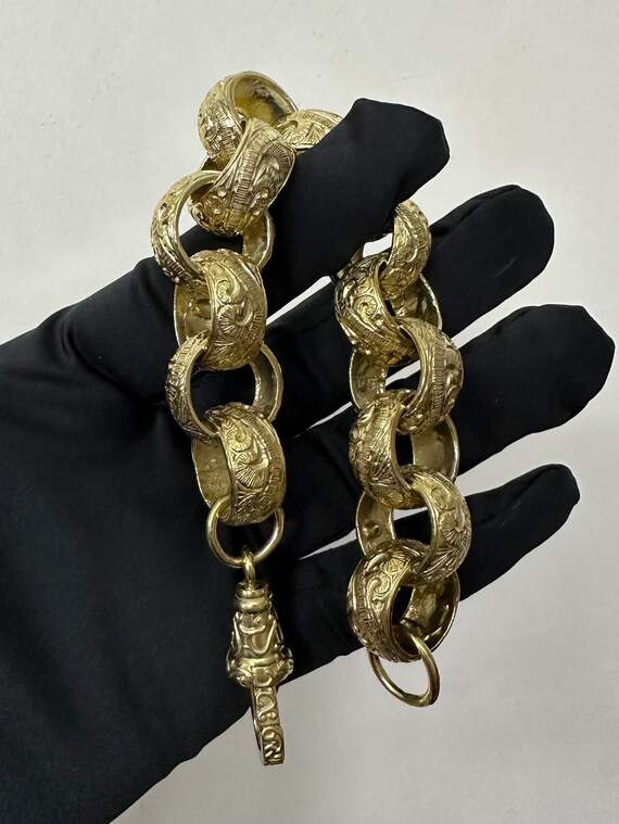 Huge Heavy 9ct Gold on Silver 21mm Gents Belcher Bracelet. All