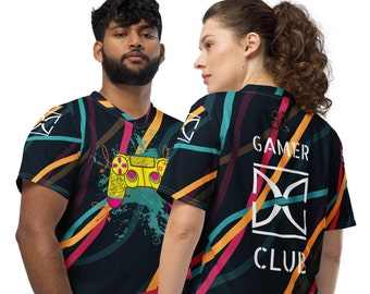DG Recycled Unisex Sports Jersey - Eco-Friendly Gaming Apparel - Stylish and Sustainable - Video Game Enthusiast Clothing