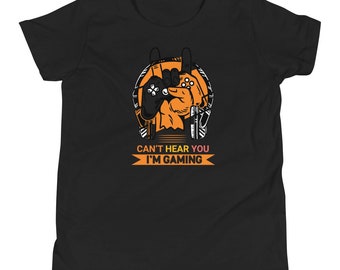 Can't Hear you I'm Gaming Youth Short Sleeve T-Shirt - Gamer Gear - Gaming Shirt