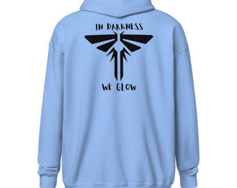 FireFly In Darkness We Glow Unisex zware mix hoodie met rits - gamershirt - gaming-thema