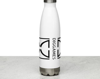 Diggames Wrapped Logo Stainless Steel Water Bottle - Hydrate in Gaming Style - Gamer Themed - Gaming Bottle - Gamer Gear - Gamer Bottle