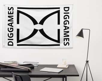 Diggames Logo Flag - Fly Your Gaming Pride High - Gamer Themed