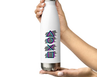 PS Gamer Club Stainless Steel Water Bottle - Hydrate in Gaming Style - Gamer Themed