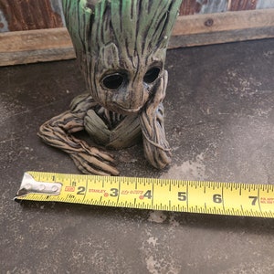 3D Resin Printed Groot Planter Handcrafted Collectible Groot Resin Model image 3