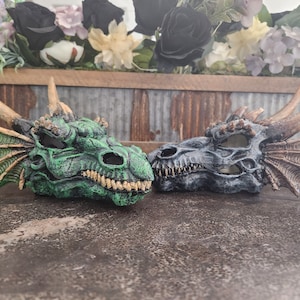 Dragon Head - 3D Resin Printed - Dragon skull - Blue Dragon - Green Dragon - Fantasy