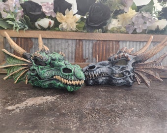 Dragon Head - 3D Resin Printed - Dragon skull - Blue Dragon - Green Dragon - Fantasy