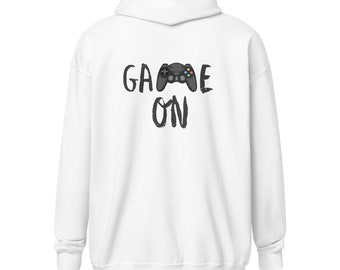 Game On Unisex zware mix hoodie met rits