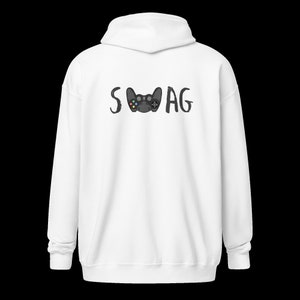 SWAG Unisex heavy blend zip hoodie Black text Gamer hoodie Gamer shirt Gamer gear image 7