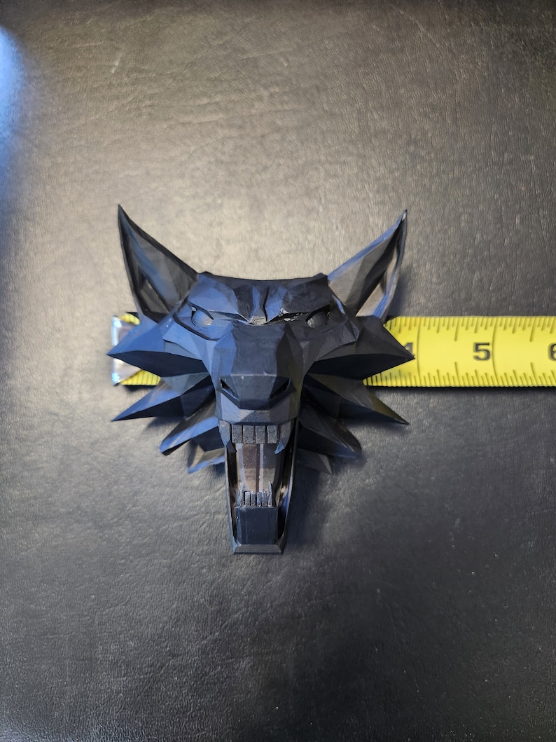 3D Resin Printed Witcher Wolf Head Handcrafted Gaming Collectible Geralt of Rivia Fan Art The Witcher White Wolf image 6