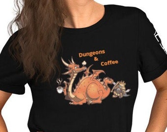 Dungeons & Coffee Unisex T-Shirt - Fuel Your Quests