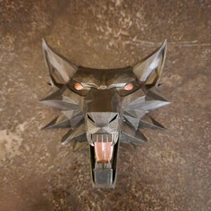 3D Resin Printed Witcher Wolf Head Handcrafted Gaming Collectible Geralt of Rivia Fan Art The Witcher White Wolf image 4