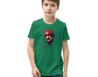 Super Mario Youth Short Sleeve T-Shirt - Gamer Clothes - Gaming T-Shirt - Gamer Shirt - Mario Brothers