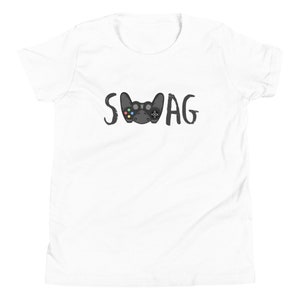 SWAG Youth Short Sleeve T-Shirt Black Text - gamer shirt - game shirt - gamer gear