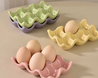 Cutelife Ceramic Egg Tray Decor