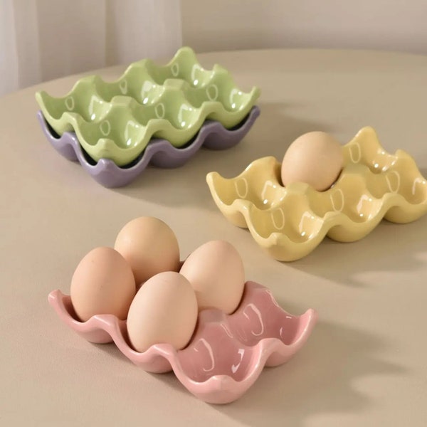 Cutelife Ceramic Egg Tray Decor