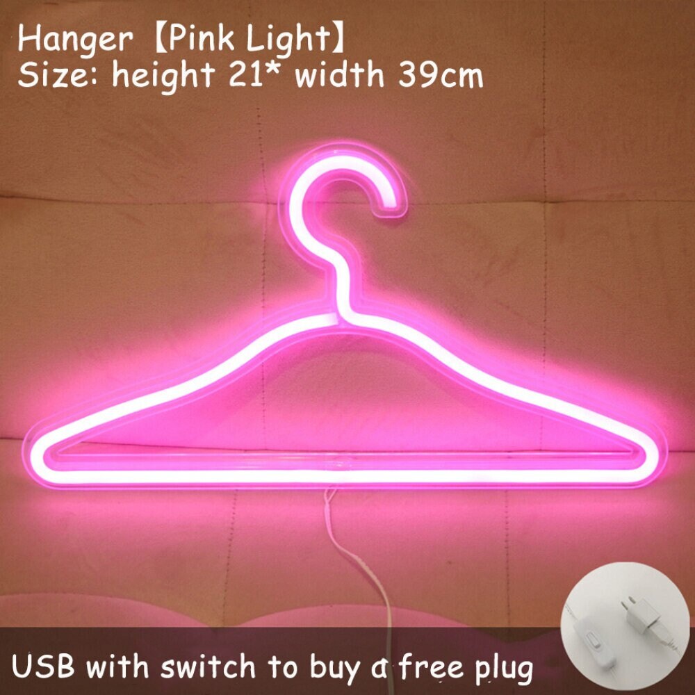 LED Neon Lights Hanger Decor Etsy