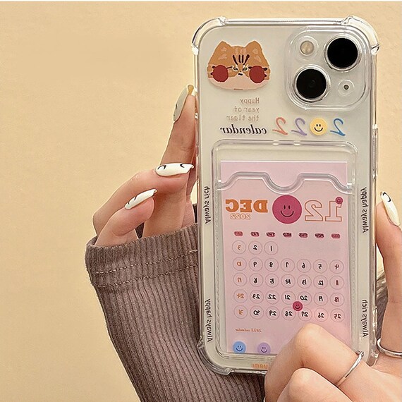 IPhone Case With 2022 Calendar Card Holder - Etsy