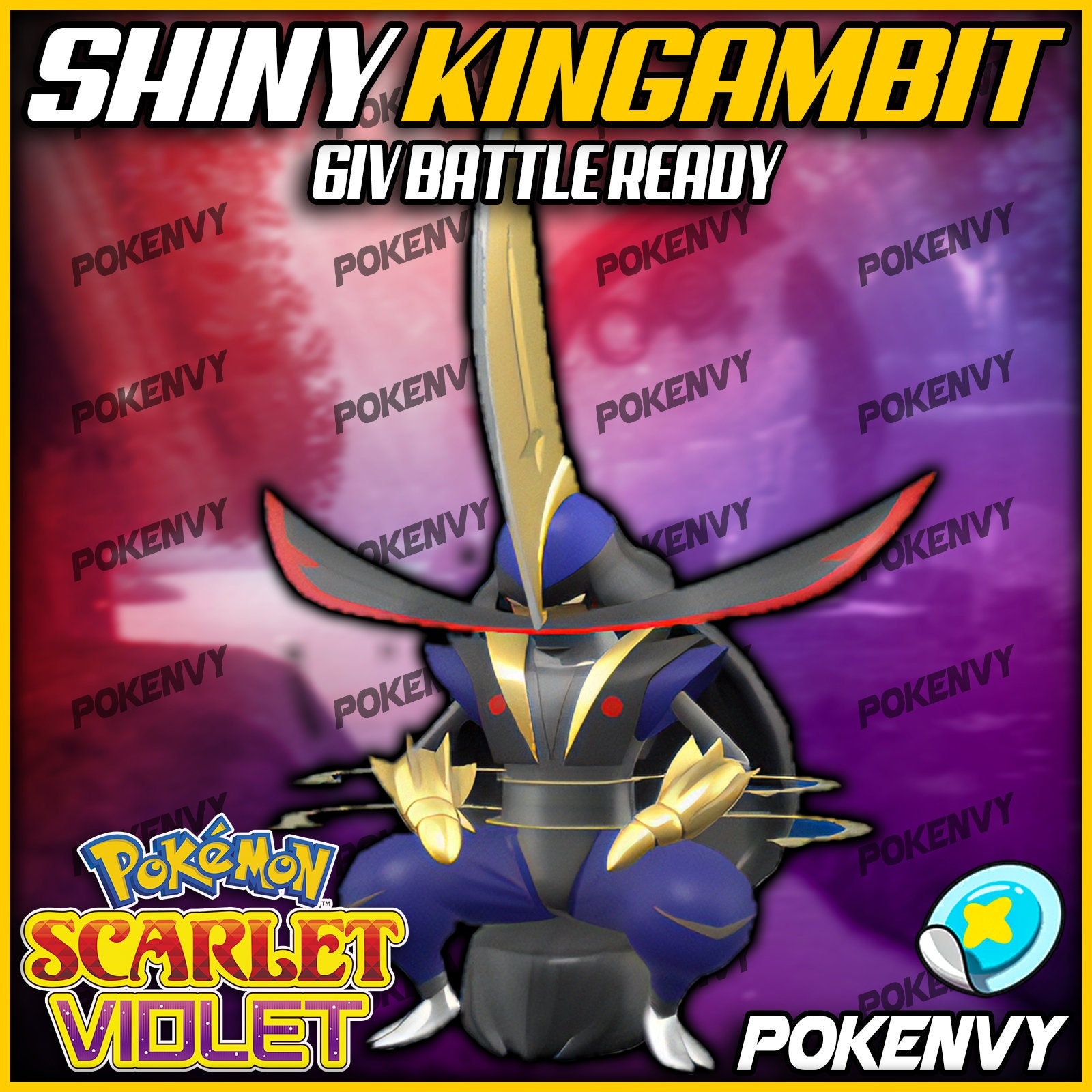 Shiny Kingambit / Pokémon Scarlet and Violet / 6IV Pokemon / Shiny Pokemon