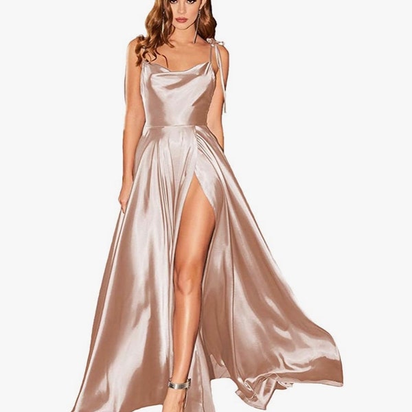 boohoo gold satin dress