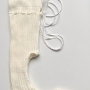 Simone Rocha White Ribbon Calf socks women socks runway socks Sneaker Socks Ballet Socks