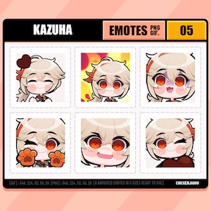Genshin Kaedehara Kazuha Emote Pack 05 | Twitch Emote | Discord Emote