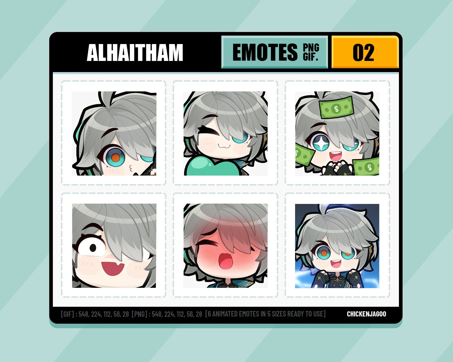 Genshin Alhaitham Emote Pack 02 Twitch Emote Discord Emote - Etsy