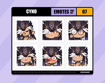 Genshin Cyno Emote pack 07 | Twitch Emote | Discord Emote