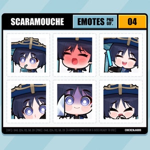 Genshin Wanderer Emote pack 04 | Twitch Emote | Discord Emote