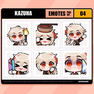 Genshin Kaedehara Kazuha Emote Pack 04 / Emote Twitch / Emote Discordia