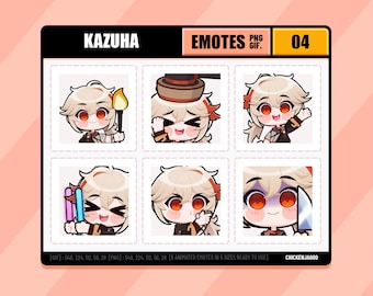 Genshin Kaedehara Kazuha Emote Pack 04 | Twitch Emote | Discord Emote