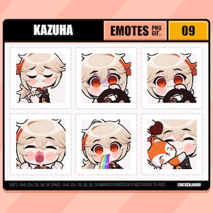 Genshin Kaedehara Kazuha Emote Pack 09 | Twitch Emote | Discord Emote