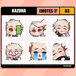 Genshin Kaedehara Kazuha Emote Pack 03 | Twitch Emote | Discord Emote