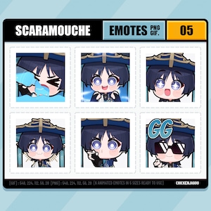 Genshin Wanderer Emote pack 05 | Twitch Emote | Discord Emote