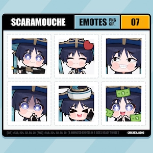 Genshin Wanderer Emote pack 07 | Twitch Emote | Discord Emote