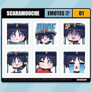 Genshin Wanderer Emote pack 01 | Twitch Emote | Discord Emote