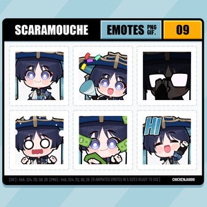 Genshin Wanderer Emote pack 09 | Twitch Emote | Discord Emote