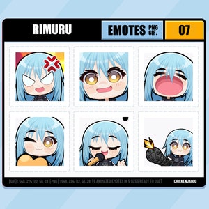 Rimuru Animated Emotes pack 07 | Emot Twitch