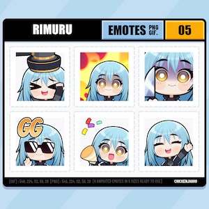 Rimuru Animated Emotes pack 05 | Emot Twitch