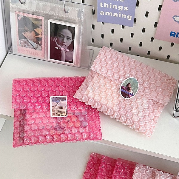 10 pcs pink heart bubble wrap, gender reveal bubble bags, sweet 16 bubble wrap bags, bubble wrap pouches, bubble pouches, cute packaging