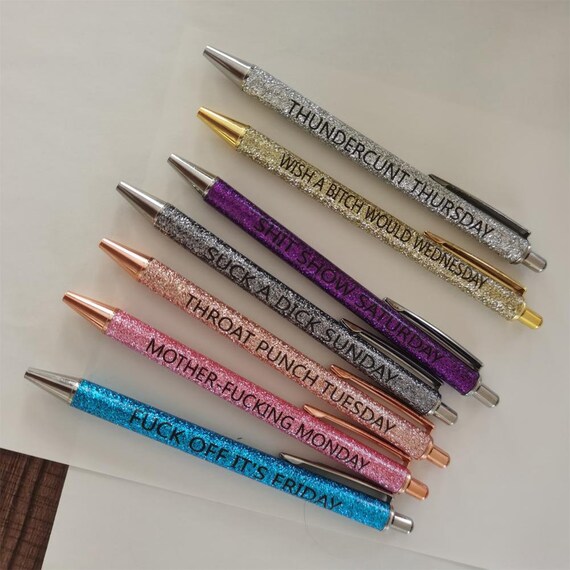 Sweary Offensive Pens, Funny Stationary, Planner Accessories, Pens