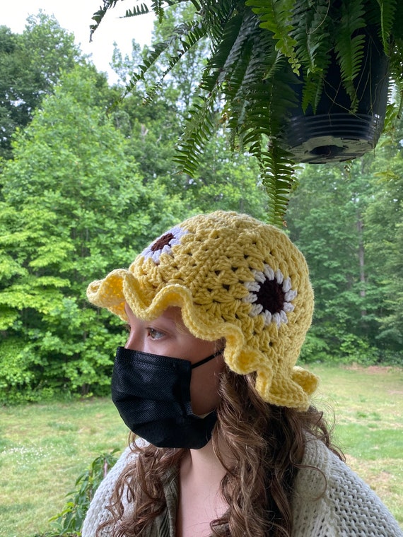 Harry Styles Yellow Crochet Bucket Hat 