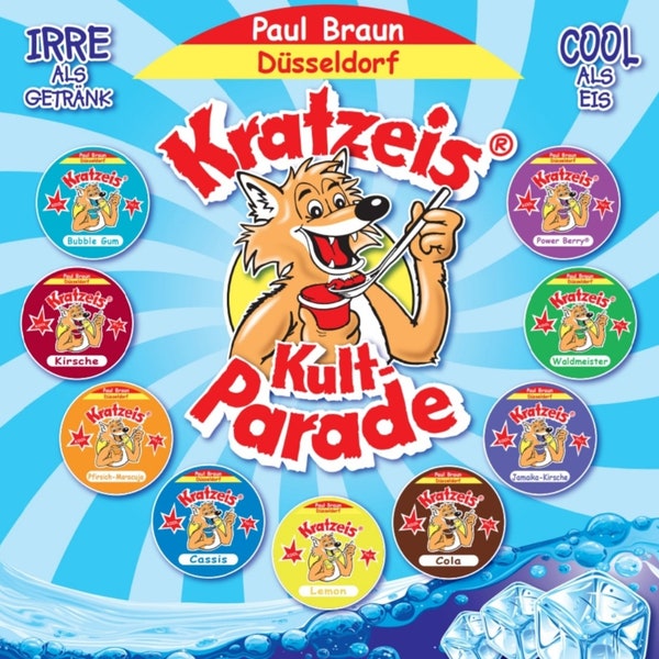 Kratzeis 18 Portionen zu 200 ml. Wassereis Sommersaison Kult Eis