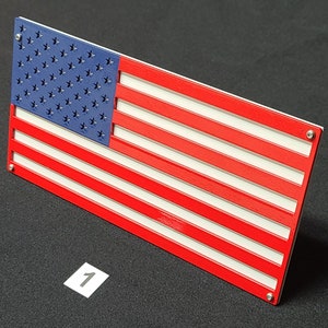 American Flag, USA Flag, Unites States of America Flag, Metal Flag, Painted Flag, Flag Art, Double Layer Flag, Multiple Colors, MADE in USA