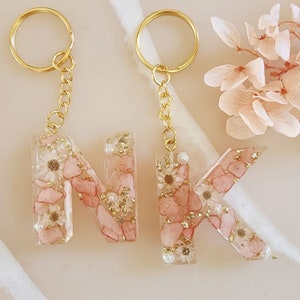 Le Cove Resin Keyring Pink Flora image 1